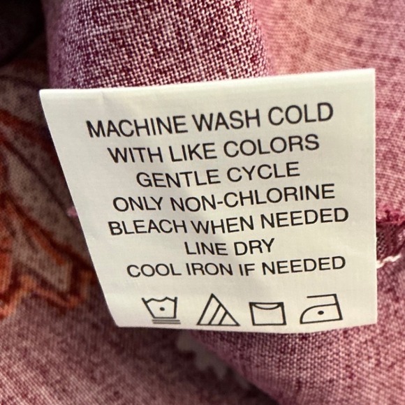 Eyeshadow Womens Floral Paisley V-Neck Mini Dress Burgundy Pink Small - Picture 8 of 8